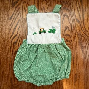 The Bella Bean Gingham Golf Romper 3T